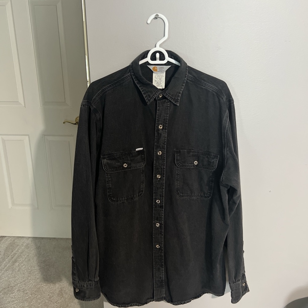 Carhartt Black Denim Button Up Shirt